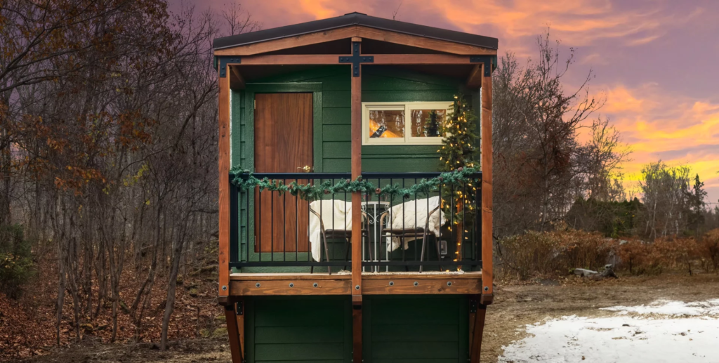 The Spruce is a compact tiny house with its own balcony 