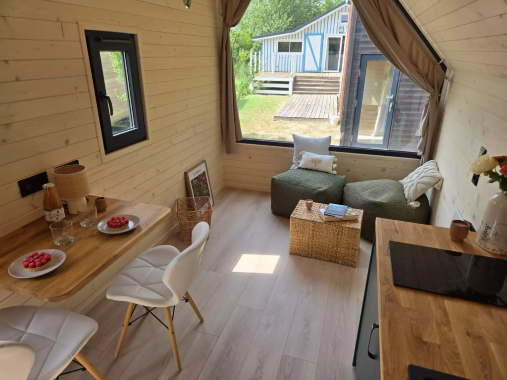 The Nid's living room can be turned into a bedroom with an optional daybed