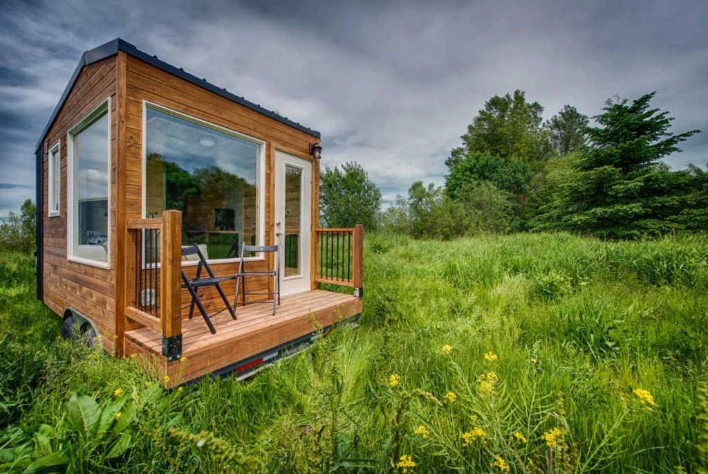 The Acorn expands its limited living space with a deck area