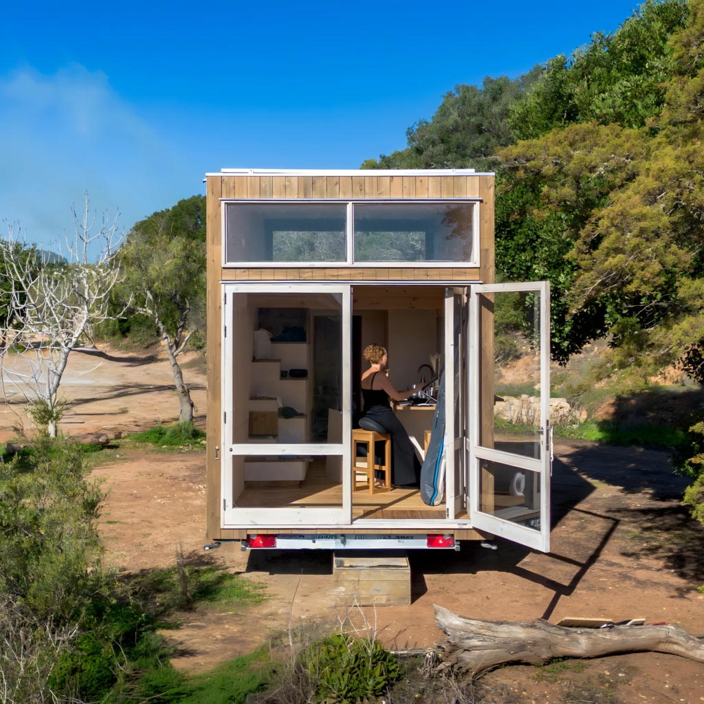 The Duna opens up to the outside with large glass doors