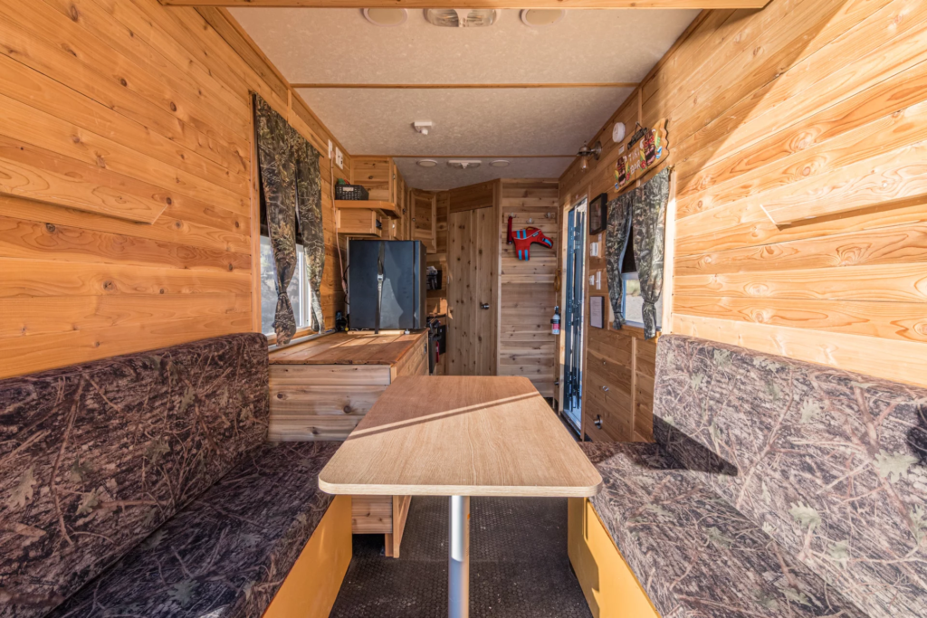 The Heidi-Ho's interior includes a living area, kitchen and a bathroom