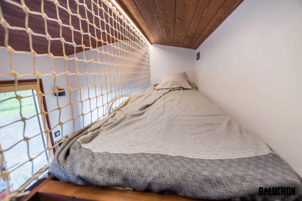 The Nano's bedroom is in the loft and has a net installed for safety