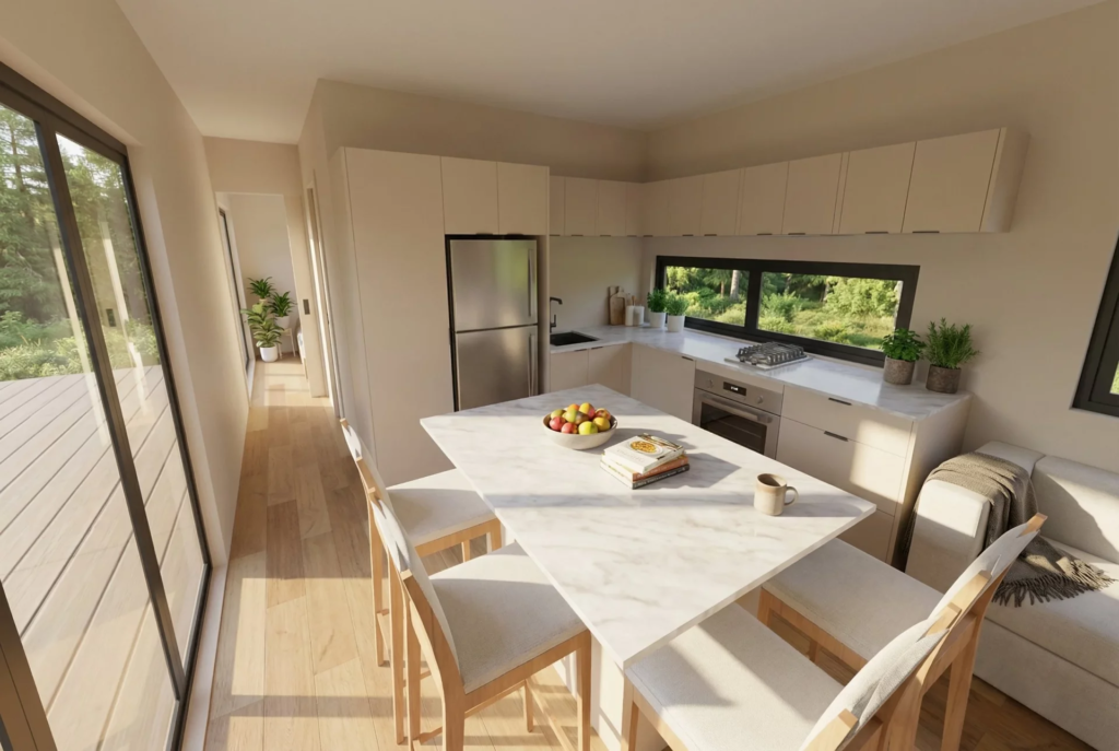 The Solace has a fully equipped kitchen