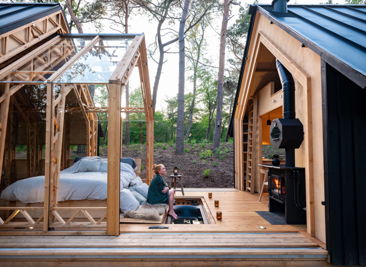 The Anna Stay 2.0 is an amazing cabin-style tiny house that opens up to the elements