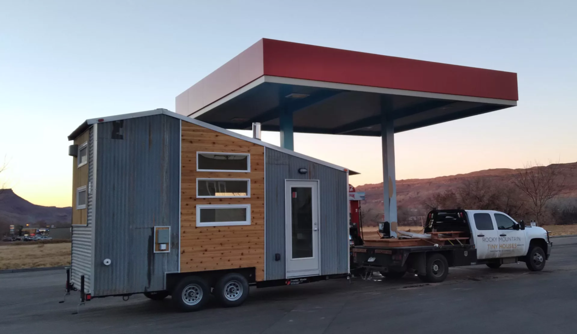 The Boulder 2.5 is an ultra-compact tiny house that is designed for one or two people