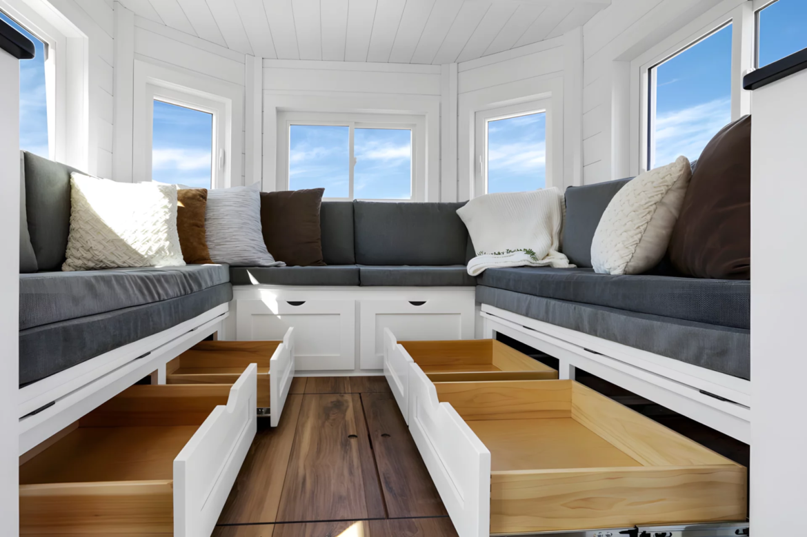 The Shadow is a compact tiny house that has a flexible interior layout
