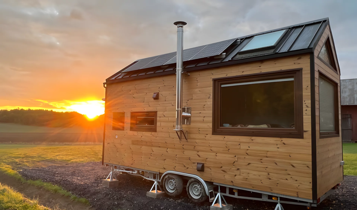 The Sofia is a compact tiny house by Vagabond Haven that has a clever transforming interior