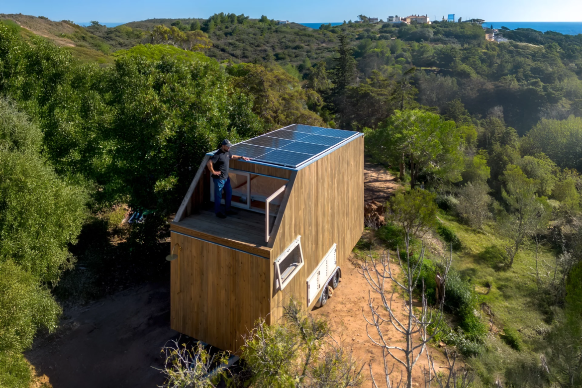 The Duna is a compact tiny house that expands living space with a balcony area