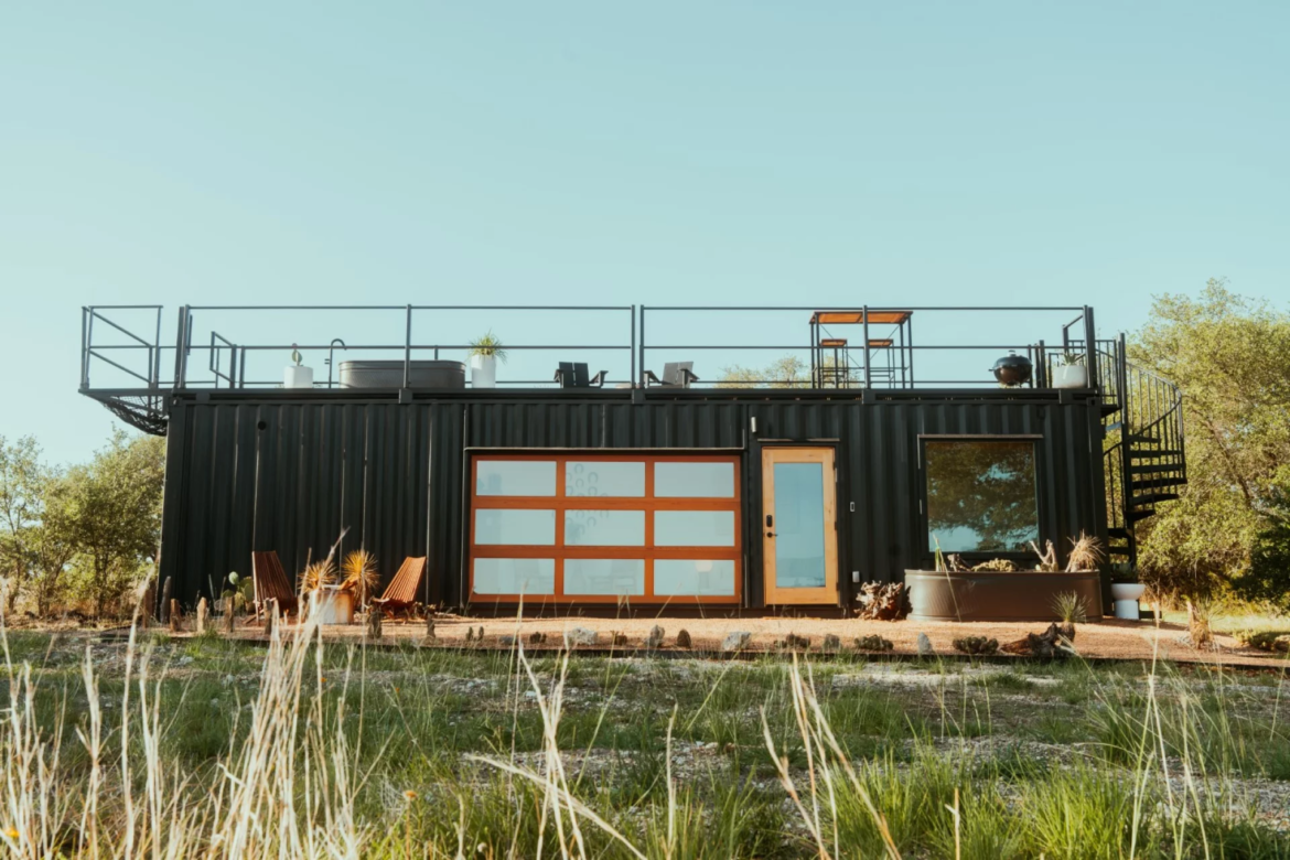 The Porter is a luxurious shipping container-based home that has its own rooftop deck